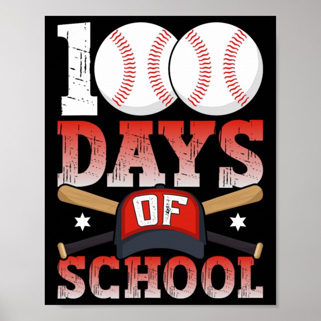 100 Days Of School Bysebyll 100th Day For Student  Poster (Front)