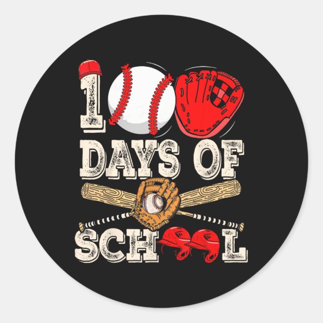 100 Days Of School Bysell 100th Day  Classic Round Sticker (Front)