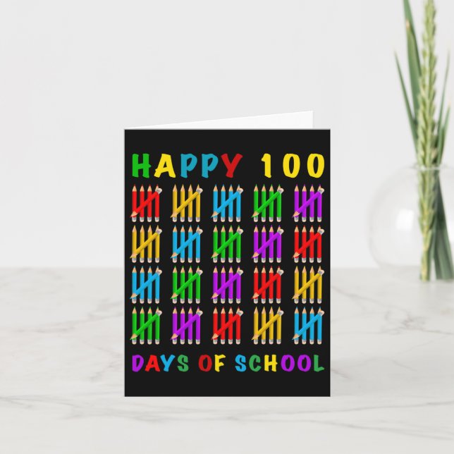 100 Days Of School  Card (Front)