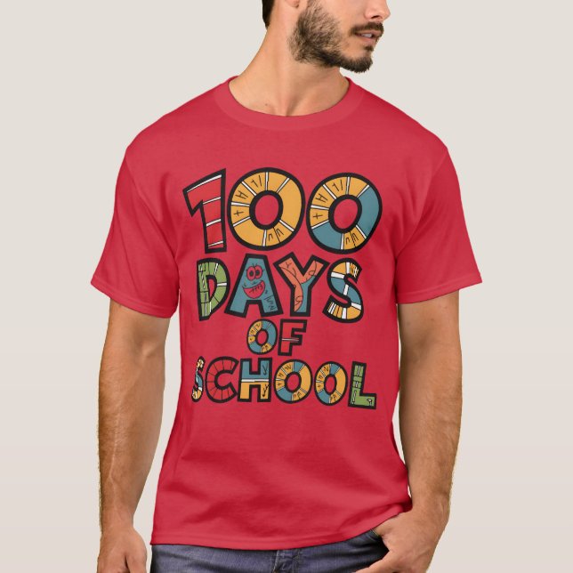 100 Days of School Celebrate 100th Day Milestone r T-Shirt (Front)
