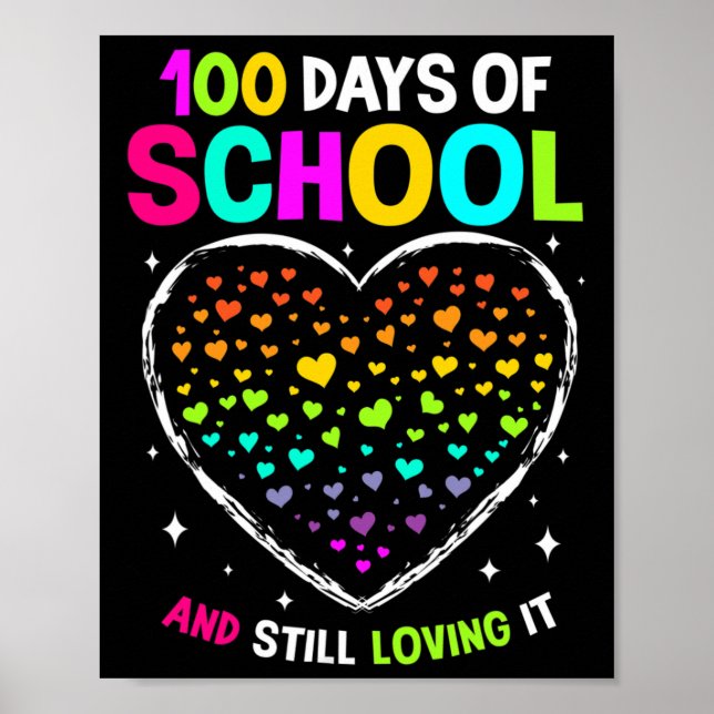 100 Days Of School Celebrate 100th Day Of School B Poster (Front)