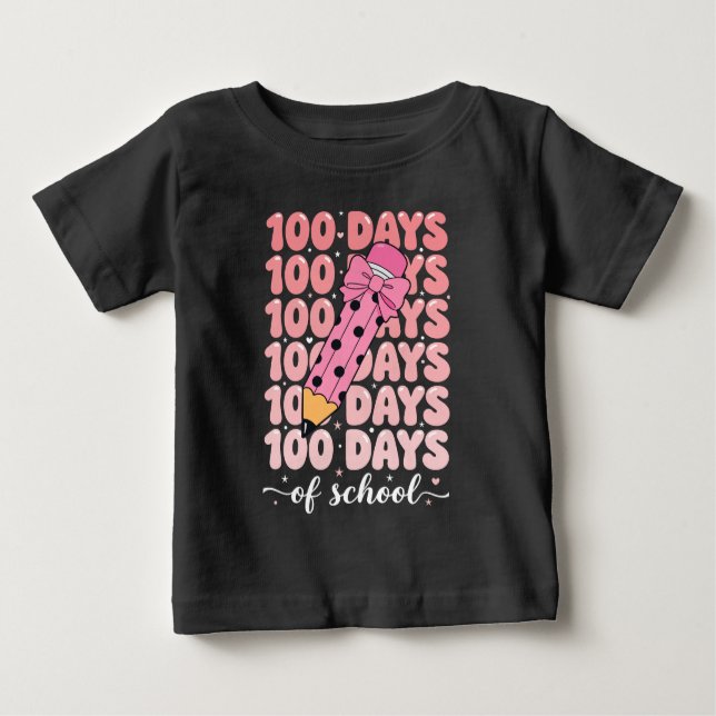 100 days of school celebration baby T-Shirt (Front)