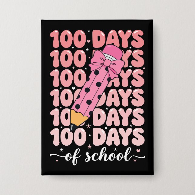 100 days of school celebration button (Front)