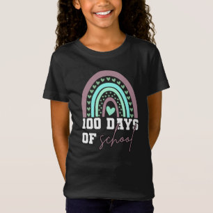 100 days of School Celebration Cute Rainbow T-Shirt