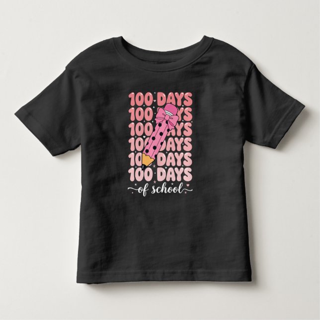 100 days of school celebration toddler t-shirt (Front)