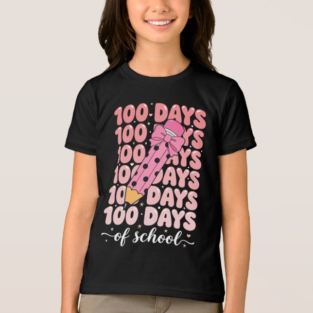 100 days of school celebration Tri-Blend shirt (Front)