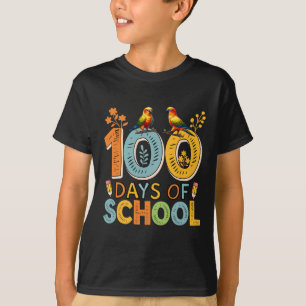 100 Days Of School Colorful Sun Conures Teacher St T-Shirt