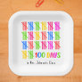 100 Days of School Colorful Tally Mark Paper Plates