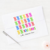 Roman Numerals 1-100 Square Sticker