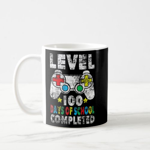 100 Days Of School Completed Gamer   Boy Level Up  Coffee Mug