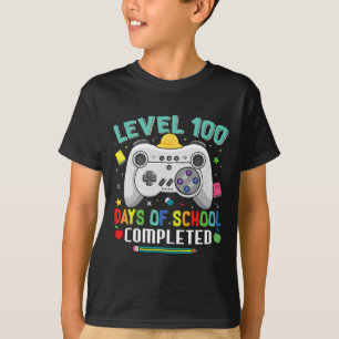 100 Days Of School Completed Gamer Kids Boys 100th T-Shirt