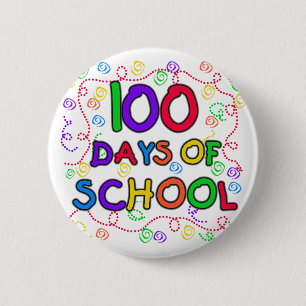 100 Days of School Confetti Pinback Button