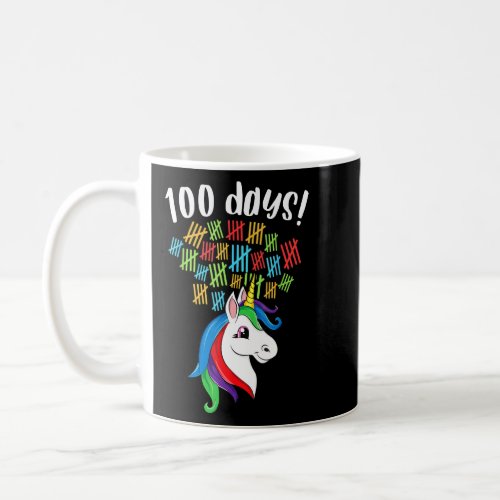 100 Days Of School Costume T Shirt Girl Kid Unicor Coffee Mug