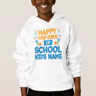 100 Days of School Custom kids hoodie