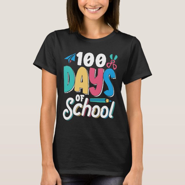 100 Days Of School Cute Cl Kids Pupil  T-Shirt (Front)