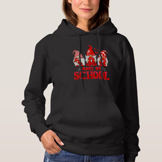 100 Days Of School Cute Gnomes Virtual Learning Te Hoodie (Front)