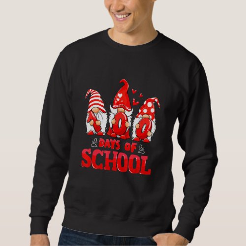 100 Days Of School Cute Gnomes Virtual Learning Te Sweatshirt