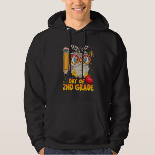 100 Days Of School Cute Owl Happy 100th Day Of 2nd Hoodie
