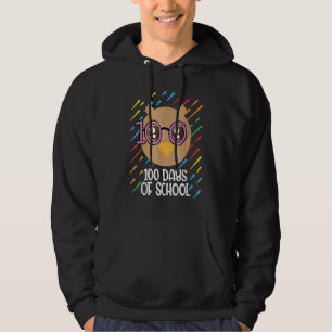 100 Days Of School Cute Owl Happy 100th Day Of Sch Hoodie
