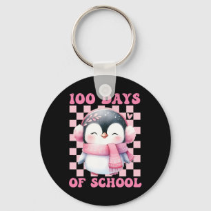 100 Days Of School Cute Penguin With Ckpack School Keychain