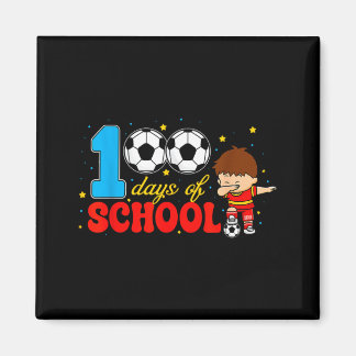100 Days Of School Dabbing Boy Soccer 100 Days Sma Magnet