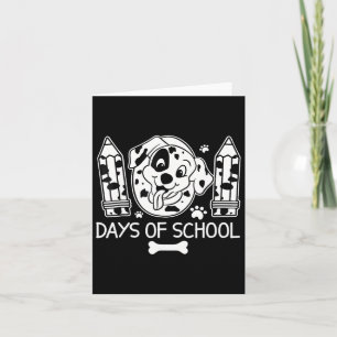 100 Days Of School Dalmatian Dog 100 Days Smarter  Card