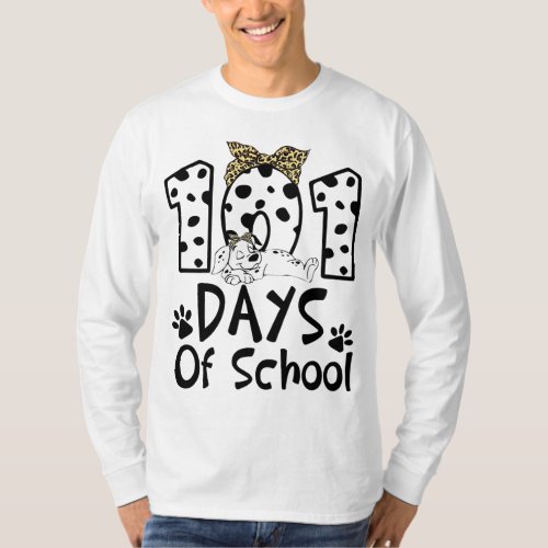 100 Days Of School Dalmatian Dog 100th Day Teacher T_Shirt