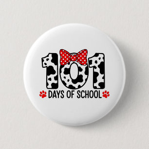 100 Days of School Dalmatian Dog Boy Kid 100th Day Button