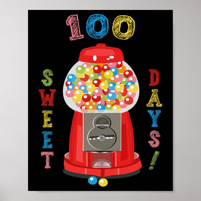 100 Days of School Design 100 Days of School Gumba Poster (Front)
