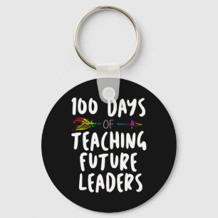 100 Days of School Design Gift For Teachers Teachi Keychain
