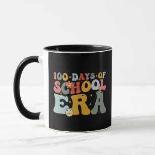 100 Days Of School Era Groovy Teacher Kids Mug