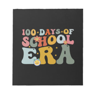  100 Days Of School Era Groovy Teacher Kids Notepad