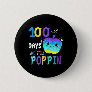 100 Days Of School For Fidget Popit Lovers Boys Gi Button
