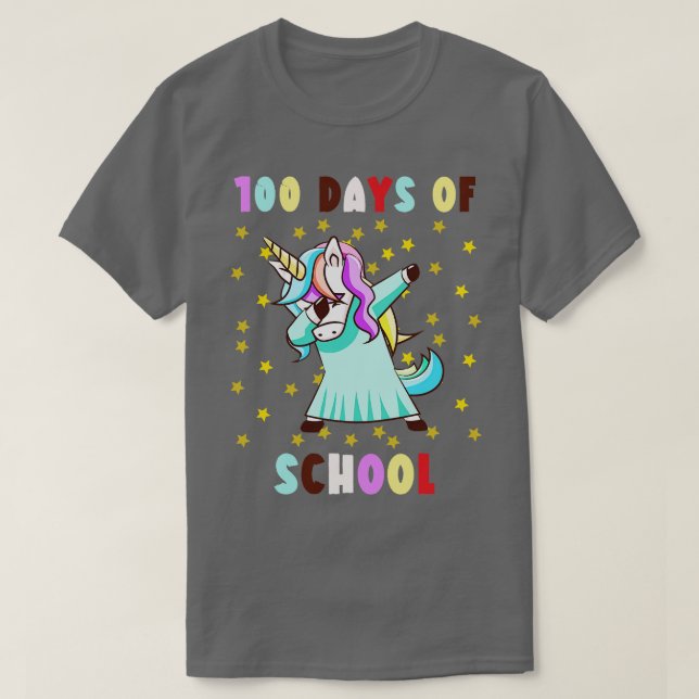100 Days Of School For Girls T-Shirt (Design Front)