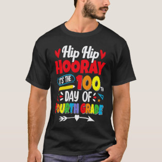 100 Days Of School For Kids Boys Fourth Grade Teac T-Shirt
