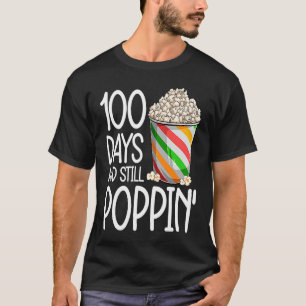 100 Days Of School For Kids Boys Popcorn T-Shirt