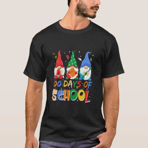 100 Days Of School Funny Gnome Virtual Learning Te T_Shirt