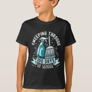 100 Days Of School Funny School Custodian Janitor T-Shirt