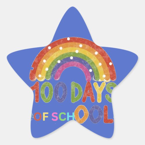 100 days of school gift teacher star sticker