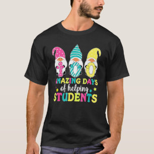 100 Days Of School Gnome Teacher Kids 100th Day Fu T-Shirt