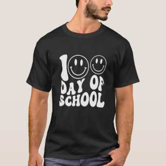 100 days of school Groovy 100 Day Smarter teacher T-Shirt