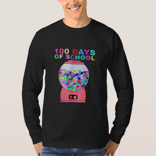 100 Days Of School Gumball Machine For Kids Or Tea T_Shirt