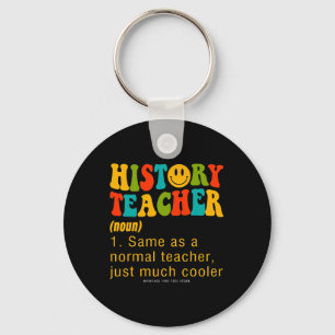 100 Days Of School History Teacher Social Studies Keychain
