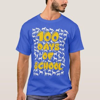 100 Days of School horse mustang mascot T-Shirt