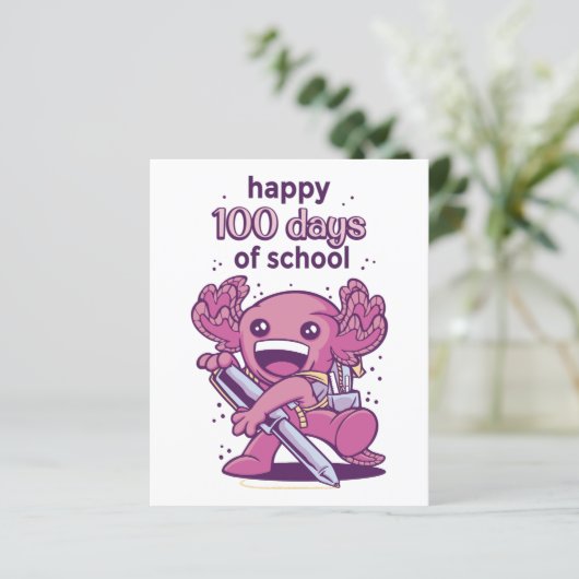 100 days of school invitation (Standing Front)