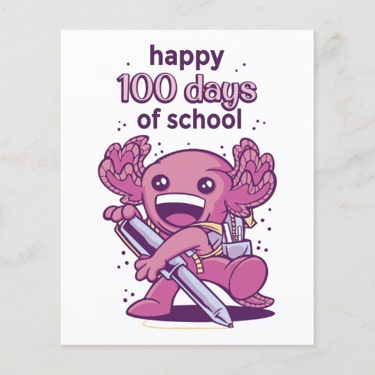 100 days of school invitation (Front)