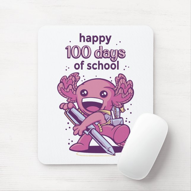 100 days of school invitation mouse pad (With Mouse)