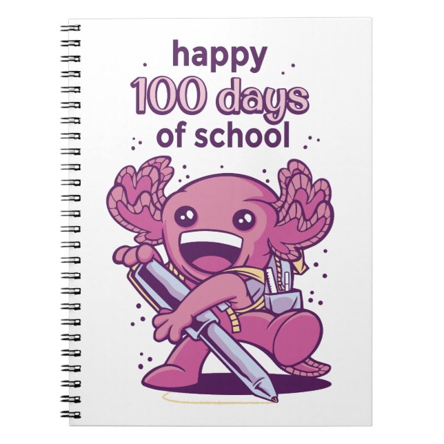100 days of school invitation notebook (Front)