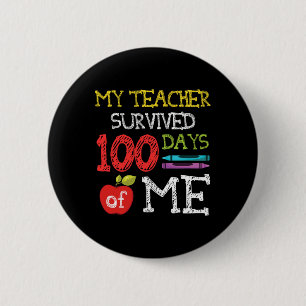 100 Days Of School Kids 100th Day Of School Button