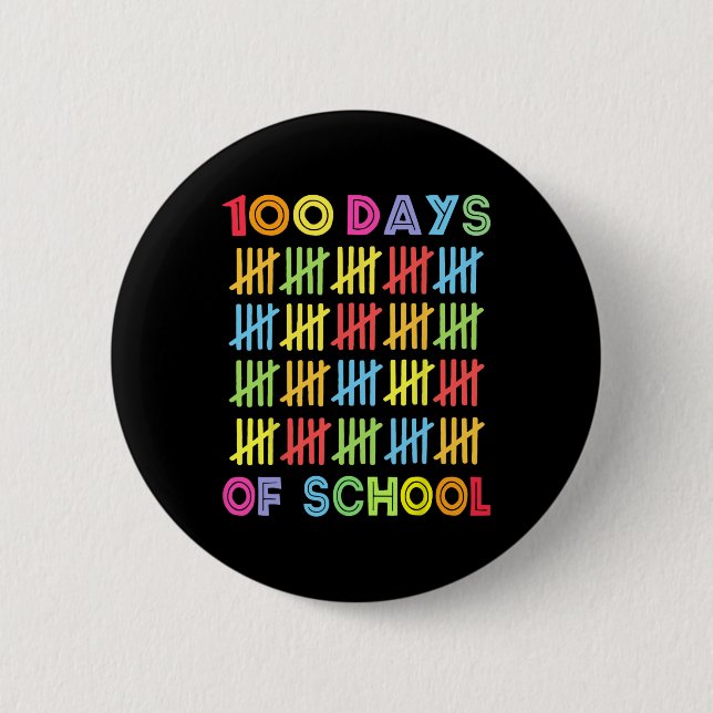 100 Days of School  Kids 100th Day of School Costu Button (Front)